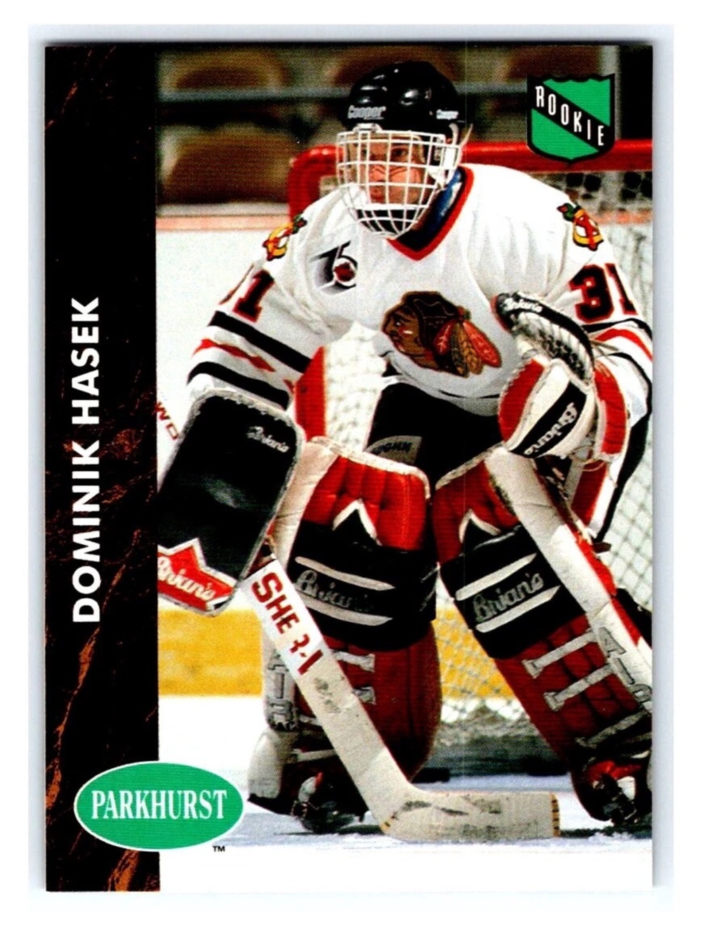 Dominik Hasek 1991/92 Parkhurst Chicago Blackhawks Rookie RC Hockey Card